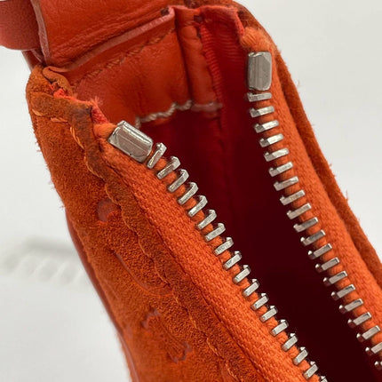 Celine Ava Hobo Orange Suede Leather Vintage Shoulder Bag