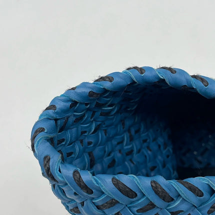 Bottega Veneta Cabat Tote Intreccio Leather Navy and Black 42cm