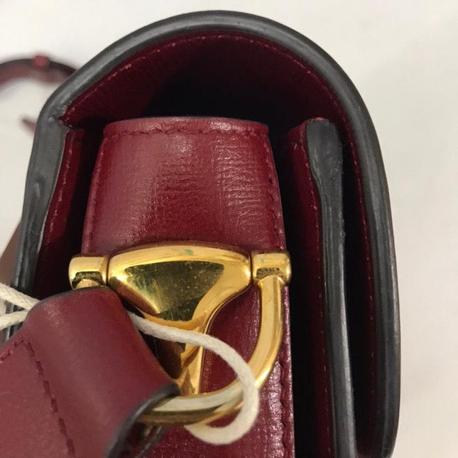 Sold Gucci 1955 Horsebit Leather Shoulder Bag Red Small