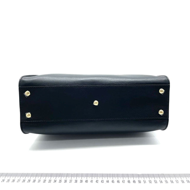 Sold Fendi Peekaboo Medium Black Leather Never worn