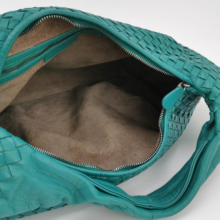 Sold Bottega Veneta Belly Hobo Intrecciato Green Nappa Leather Large