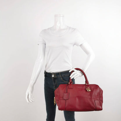 Sold Loewe Amazona 36 Large in Red Leather and Gold-tone Hardware