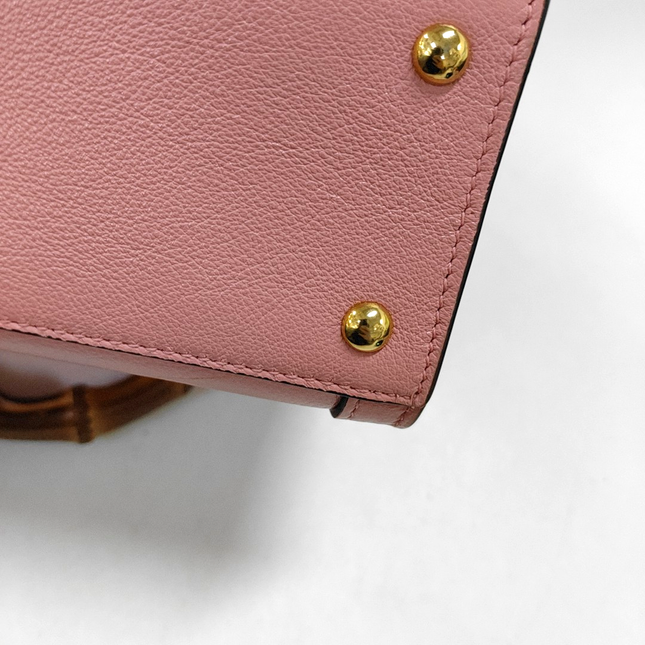 Gucci Diana Mini Pink Leather Bag Bamboo Handle 2022