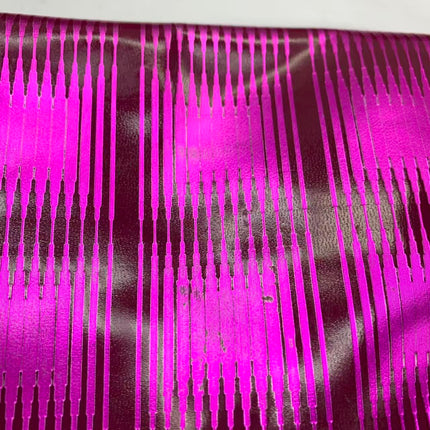 Fendi Baguette Pink Patent Leather Striped Gold Hardware Shoulder Bag