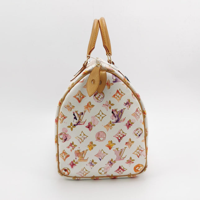 Louis Vuitton Speedy 35 Monogram Watercolor Pink Handbag Richard Prince 2008