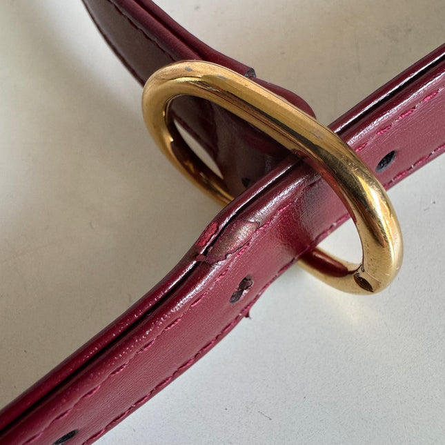 Gucci Jackie 1961 Red Burgundy Leather Bag Small Shoulder Bag