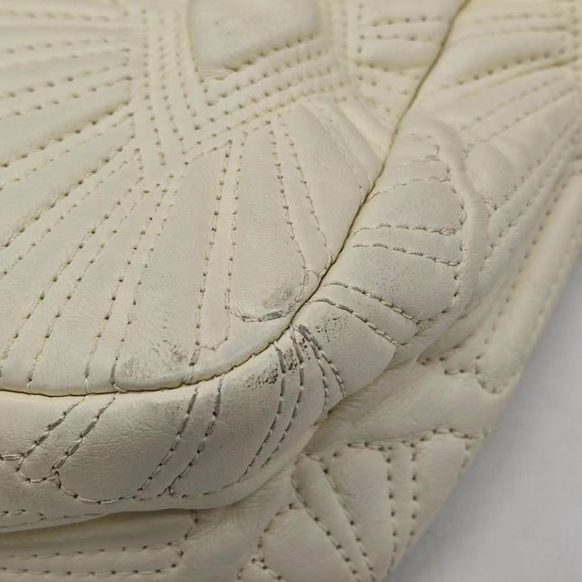Chanel Paris-Venice Ca D’Oro Flap Bag Seashell 3D Embroidered Flap Bag 2009 Large Off White