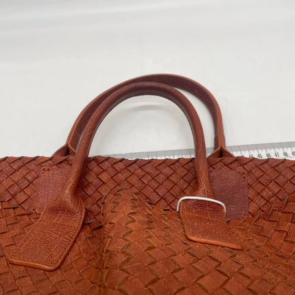 Bottega Veneta Cabat Tote Burnt Metallic Orange Intrecciato Leather 40cm
