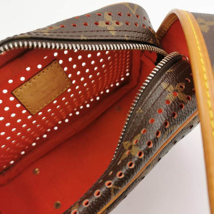 Louis Vuitton Trocadero Monogram Perforation Camera Bag Brown MM95175