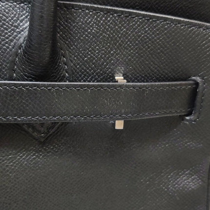 Hermes Birkin 30 Black Epsom Leather Palladium Hardware 2012