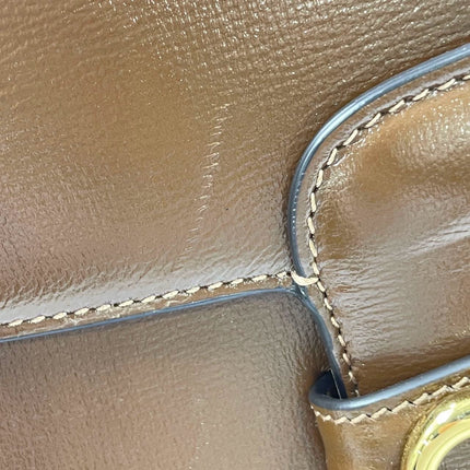 Gucci 1955 Horsebit Shoulder Bag Caramel Brown Small Leather