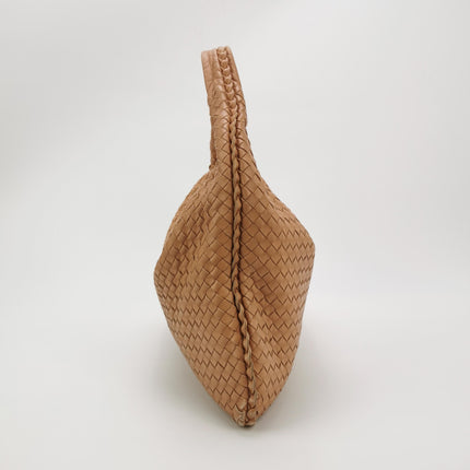 Bottega Veneta Veneta Hobo Beige Almond Brown 47cm