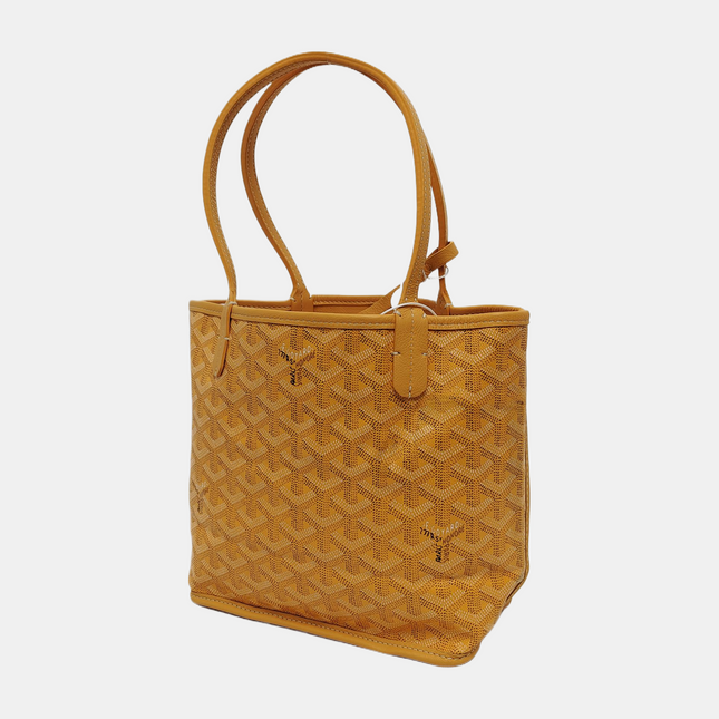 Goyard Anjou Mini Tote Yellow Reversible Leather