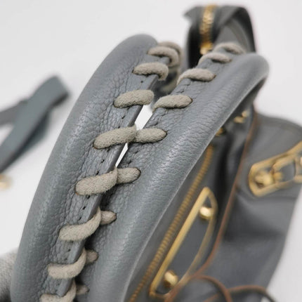 Sold Balenciaga City Bag Grey with Gold hardware Mini Crossbody Bag