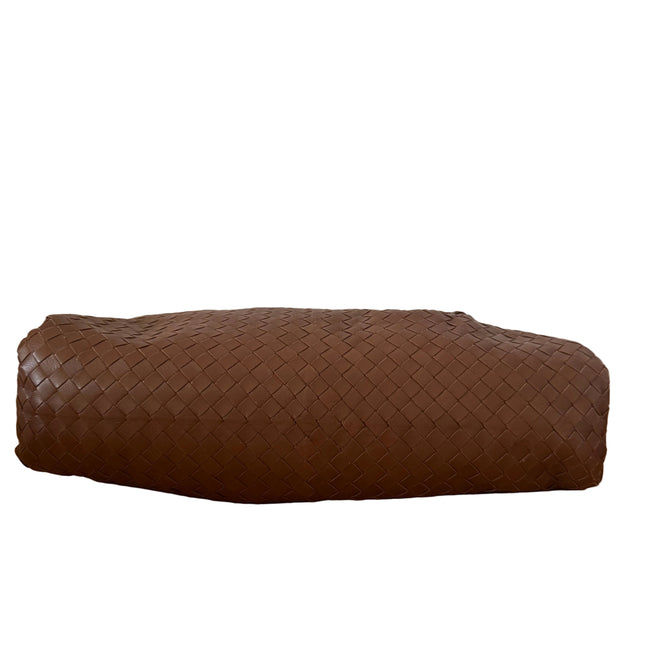 Bottega Veneta Pouch Large Intrecciato Milk Chocolate Brown Calfskin Leather