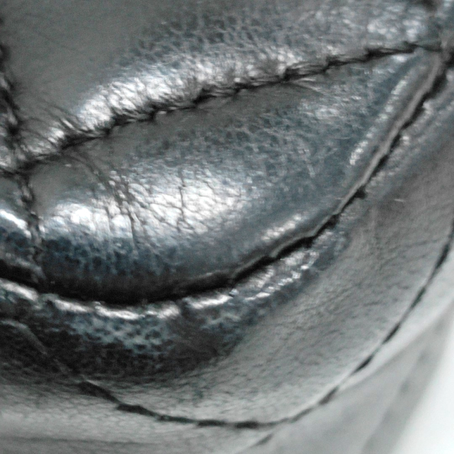 Chanel Timeless Classic Flap Medium Black Lambskin Leather Silver Hardware, 2008-2009