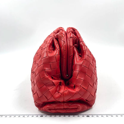 Sold Bottega Veneta Pouch Large Intrecciato Leather Clutch Red