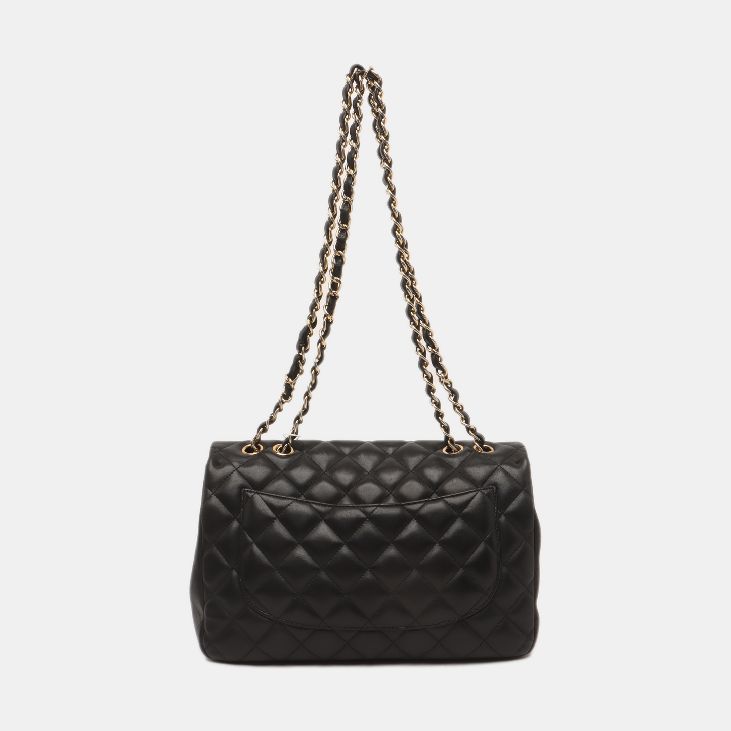 Chanel Classic Flap Jumbo Black Lambskin Leather Single Flap with Gold Hardware, 2010-2011