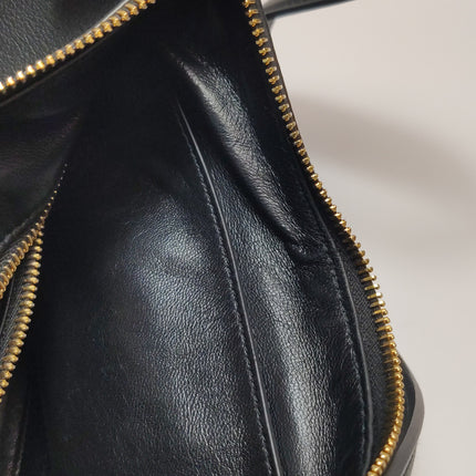 Prada Aimée Black Medium Calfskin Leather Shoulder Bag