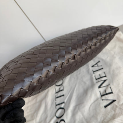 Bottega Veneta Hop Hobo Small Medium Leather Chocolate Brown