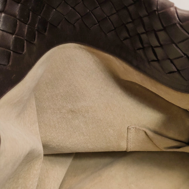 Bottega Veneta Garda Dark Brown Intrecciato Nappa Leather Large 33cm