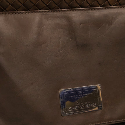 Bottega Veneta Cabat Tote Intreccio Leather Dark Chocolate Brown 44cm