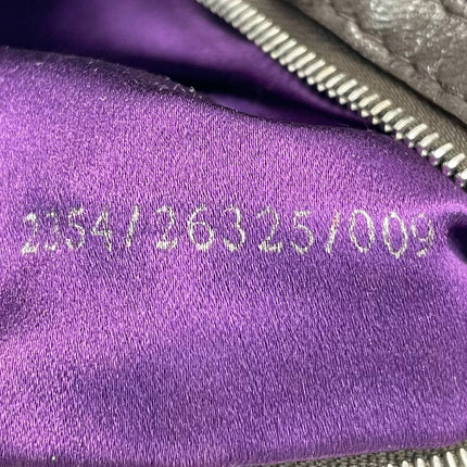 Fendi Mamma Baguette Chocolate Brown Lambskin Leather Silver Hardware