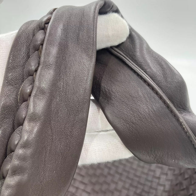 Bottega Veneta Veneta Hobo Maxi Dark Brown Lambskin Leather 52cm
