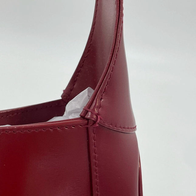 Gucci Jackie 1961 Small Burgundy Red Leather Bag with Adjustable Strap