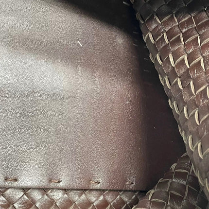 Bottega Veneta Cabat Tote Intreccio Leather Chocolate Brown 42cm