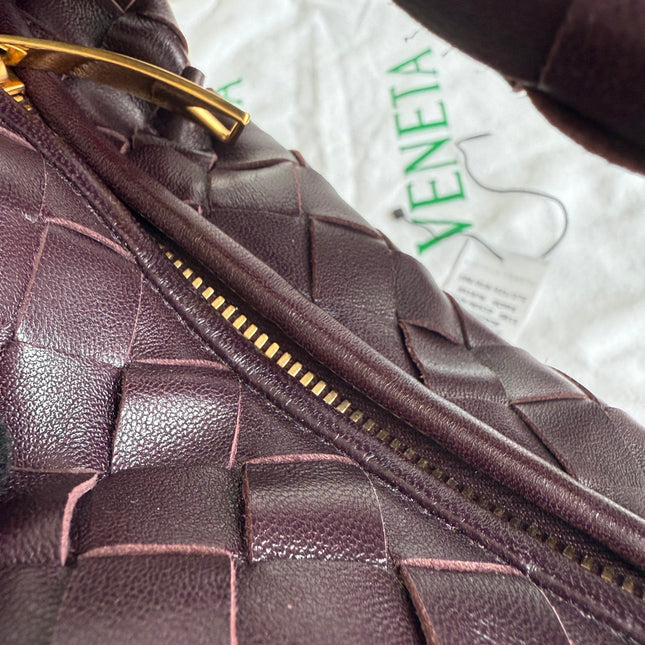 Bottega Veneta Jodie Mini Dark Burgundy Wine Leather