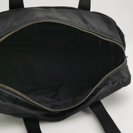 Chanel Travel Line Boston /Bowling Bag 2002 -2003 Black Fabric Shoulder Bag