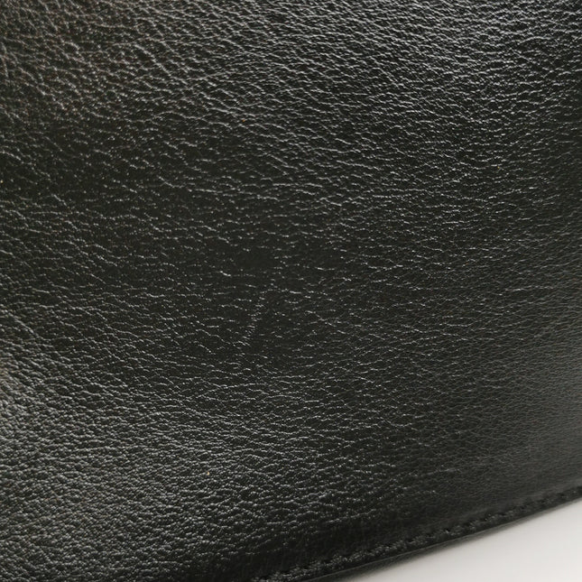 Loewe Puzzle Large Black Smooth Leather White Logo