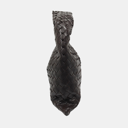 Bottega Veneta Hop Hobo Small Fondant Dark Chocolate Brown Leather 40cm