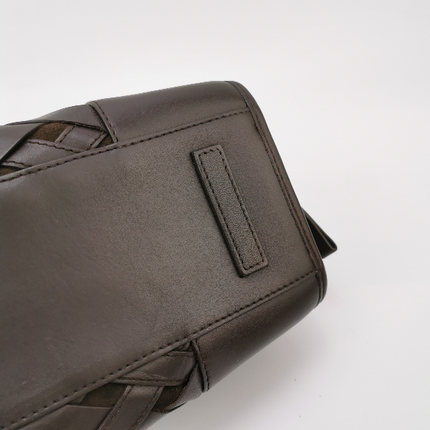 Loewe Amazona 29 in Brown Intrecciato Woven Calfskin Leather Handbag