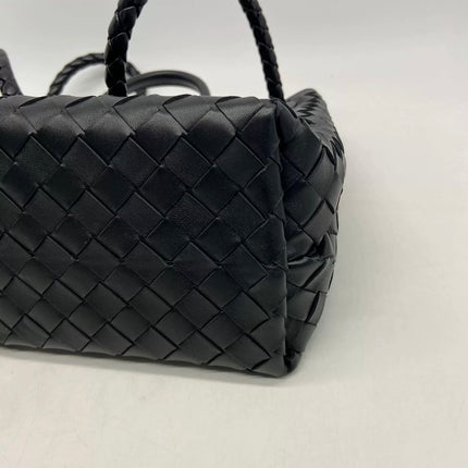 Bottega Veneta Andiamo Medium Black Intrecciato Leather Handbag
