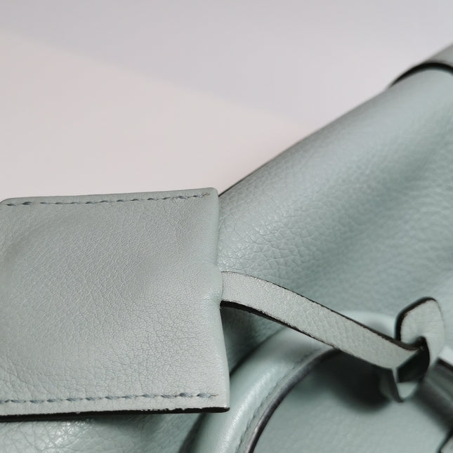 Loewe Amazona 29 Blue Leather Elephant Lock Silver-tone Hardware