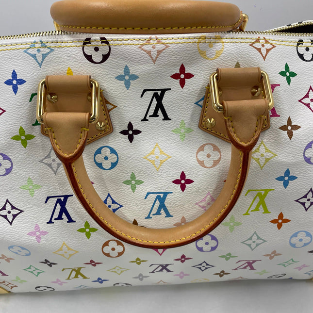 Louis Vuitton x Takashi Murakami Speedy 40 White Multicolor