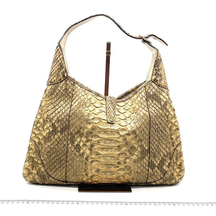 Gucci Jackie Vintage Camel Python Leather Rare