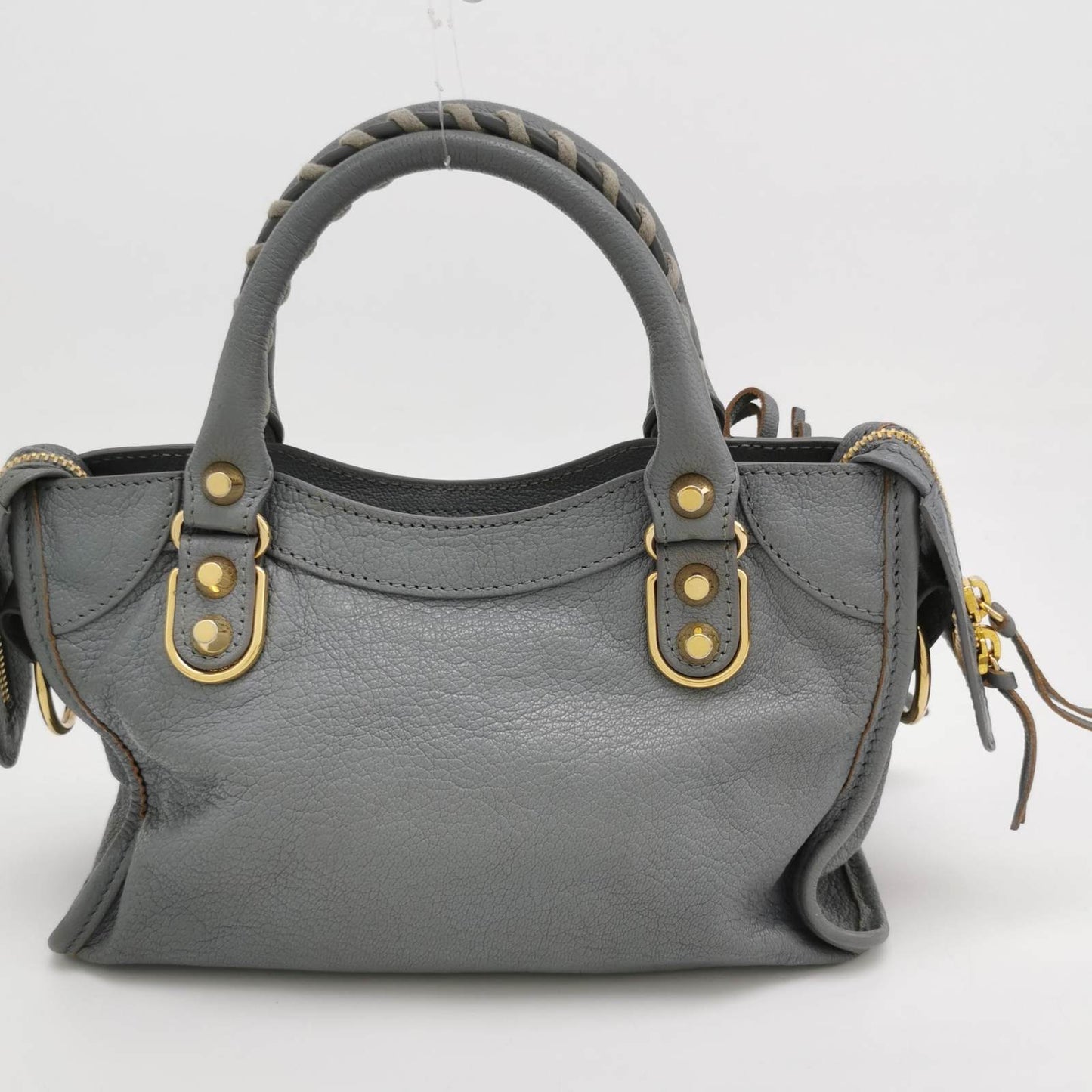 Sold Balenciaga City Bag Grey with Gold hardware Mini Crossbody Bag