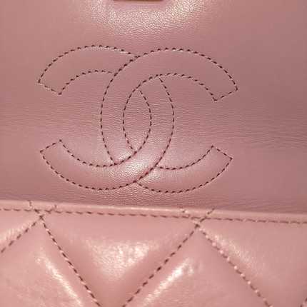 Chanel Trendy CC Flap Bag Pink Cannage Lambskin Leather Gold Shoulder Chain