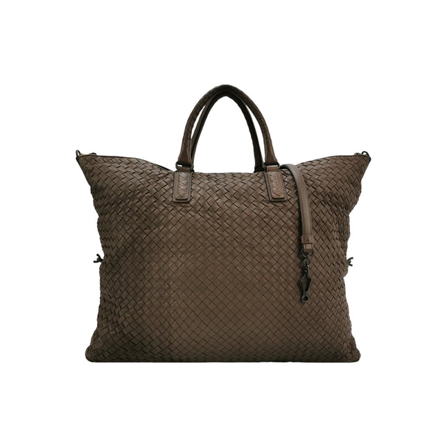 Bottega Veneta Maxi Convertible Tote Dark Chocolate Brown Leather 50cm-Luxbags