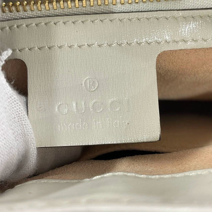 Gucci Jackie 1961 Small White Leather Bag with Adjustable Strap