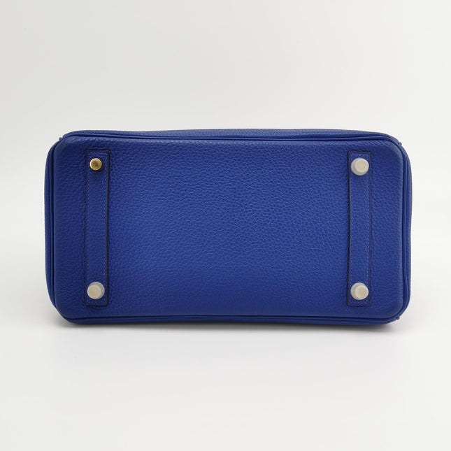 Hermes Birkin 30 Togo 71 Bleu France  Calfskin Gold Hardware 2014