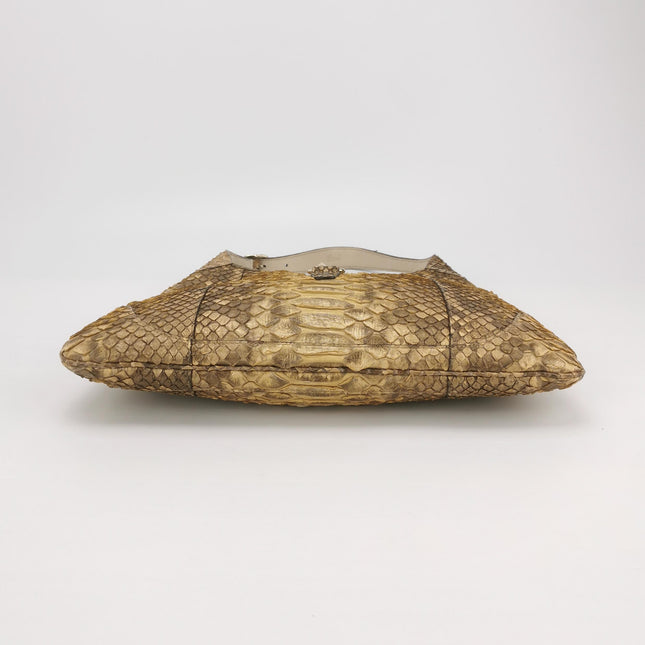 Gucci Jackie Vintage Camel Python Leather Rare