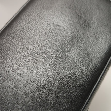 Chanel 2013 Paris-Edinburgh Large Black Flap Calfskin Leather Shoulder Bag