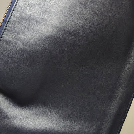 Bottega Veneta Cabat MM Intreccio Leather Tote Bag Navy 40cm