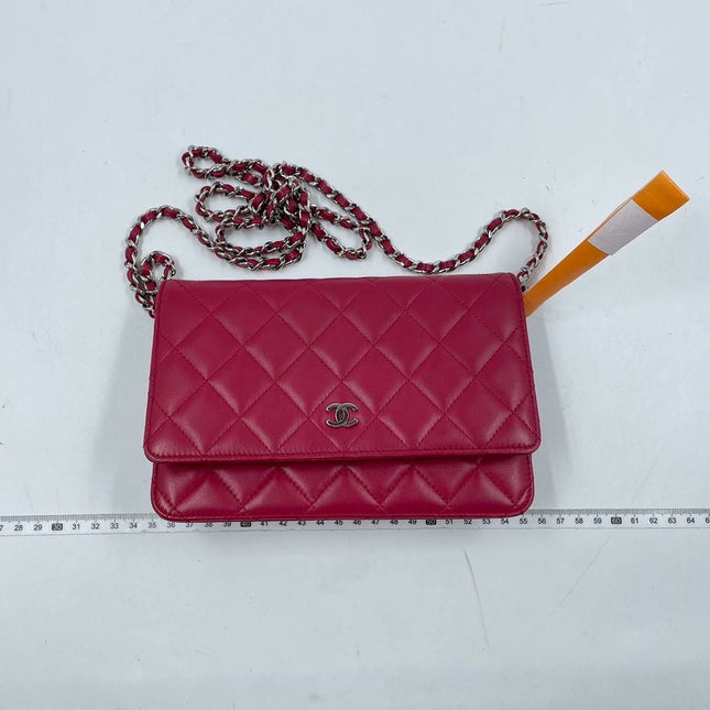 Sold Chanel Wallet on Chain WOC Fuchsia Lambskin Leather