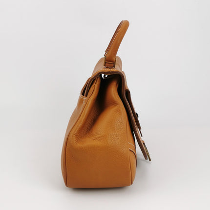 Dior Top Handle Saddle Bag Cognac Tan Brown Calfskin Leather