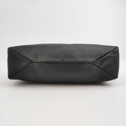 Prada Aimée Black Large Calfskin Leather Shoulder Bag